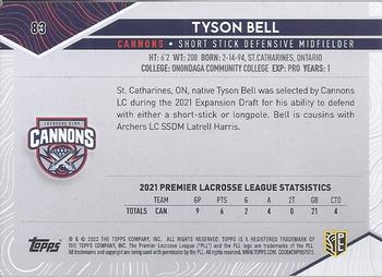 2022 Topps Premier Lacrosse League #83 Tyson Bell Back